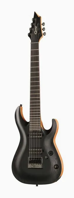 Cort KX707 Evertune Open Pore Black in primo piano frontale