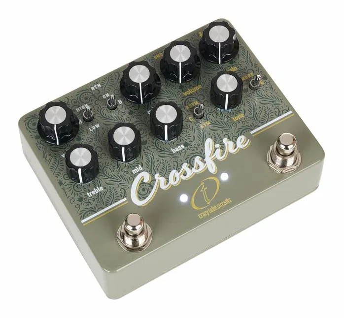 Crazy Tube Circuits Crossfire Overdrive/Pre-Amp, ingressi e uscite laterali