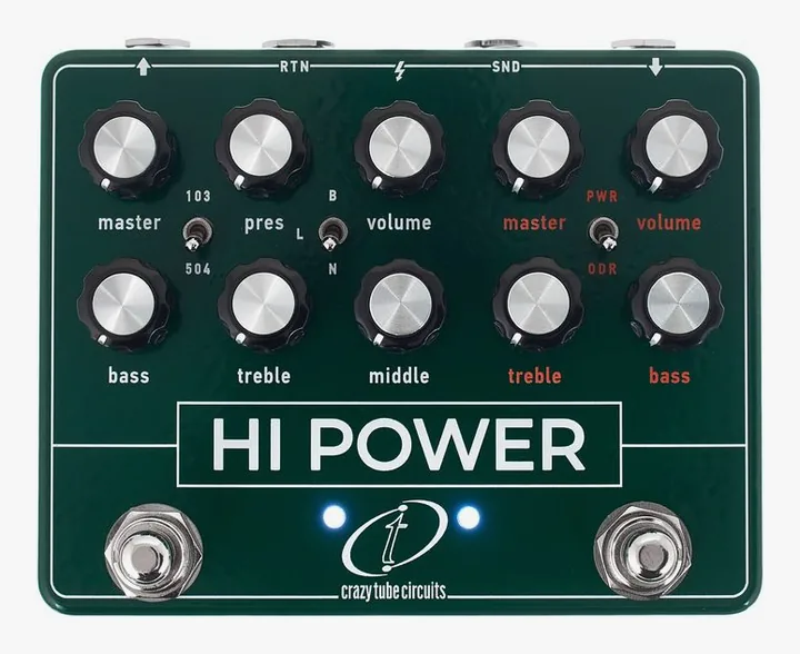 Crazy Tube Circuits HI-Power, manopole viste dall'alto