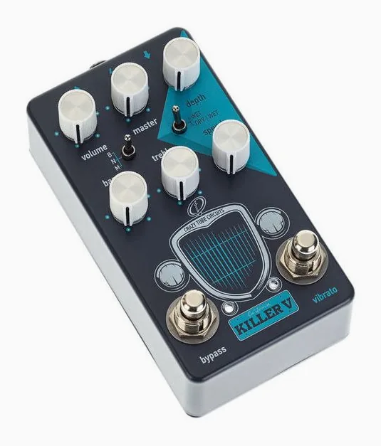 Crazy Tube Circuits Killer V Pre Amp/Vibrato, manopole viste dall'alto
