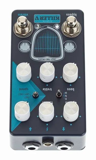 Crazy Tube Circuits Killer V Pre Amp/Vibrato, connettori sul retro dell'unita