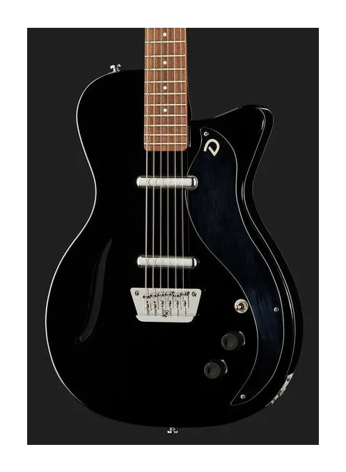 Danelectro 56 Vintage Baritone Black, manico e tastiera visti di lato