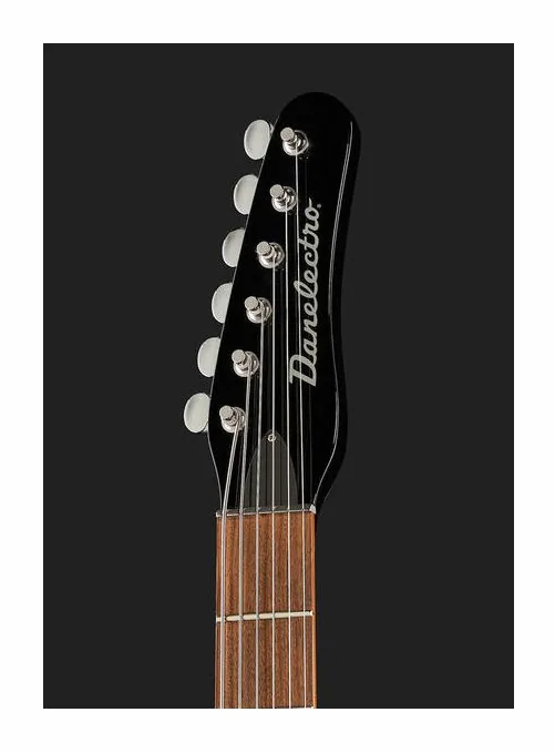 Danelectro 56 Vintage Baritone Black, pickup e manopole dei controlli