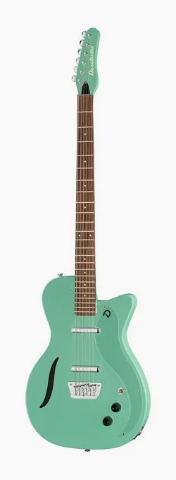 Danelectro 56 Vintage Baritone Dark Aqua fotografato frontalmente