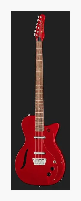 Danelectro 56 Vintage Baritone Red Metal, capotasto e prime posizioni della tastiera