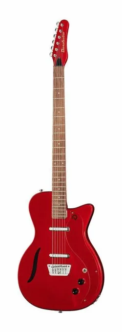 Danelectro 56 Vintage Baritone Red Metal visto di fronte