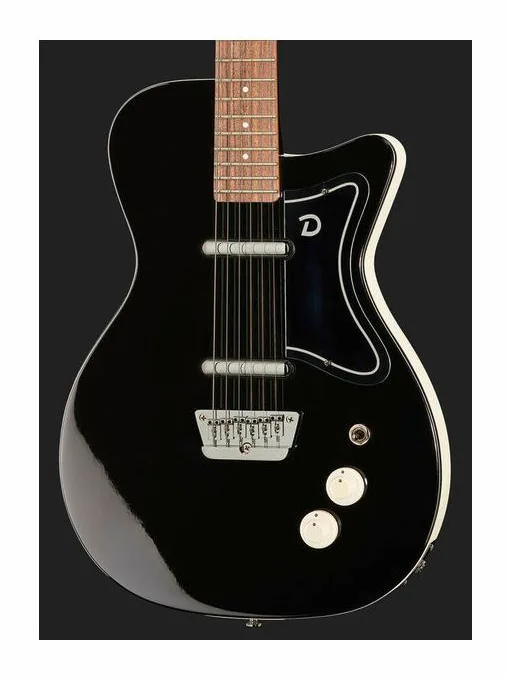 Danelectro 57 Limo Black, pickup e manopole dei controlli
