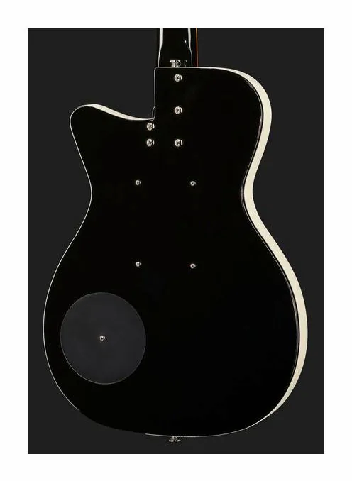 Danelectro 57 Limo Black, corpo e verniciatura in primo piano