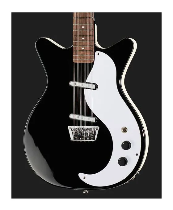 Danelectro 59 Dano 12 BK, corpo e verniciatura in primo piano
