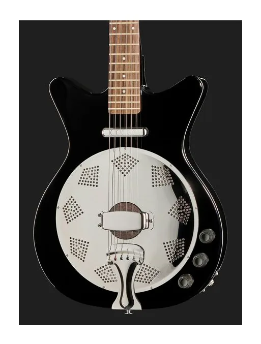 Danelectro 59 Resonator BK, paletta con meccaniche e logo