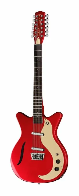 Danelectro 59 Vintage 12 String RM inquadrato di fronte su sfondo neutro