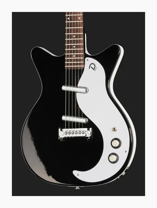 Danelectro 59M NOS+ DC BK, curve del body viste dall'alto