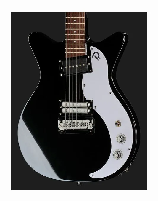 Danelectro 59X Black, pickup e manopole dei controlli