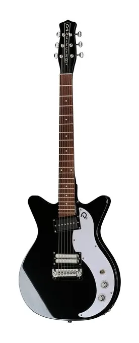 Danelectro 59X Black in primo piano frontale