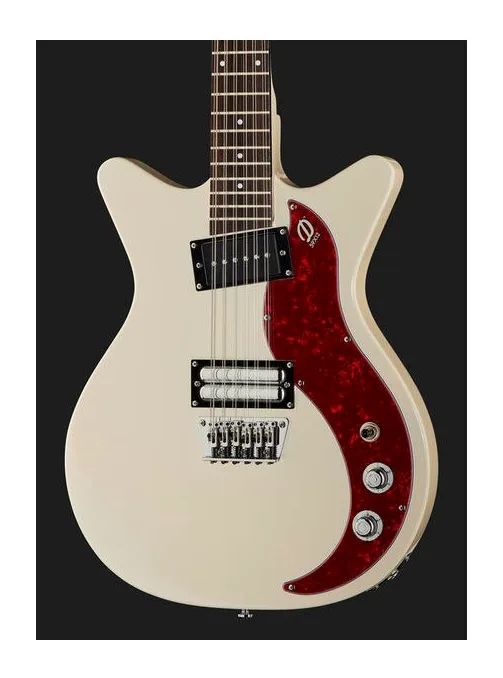 Danelectro 59X12 vintage cream, corpo e verniciatura in primo piano