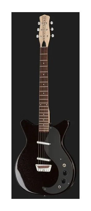 Danelectro Classic 59 Maroon Silver Glitt, curve del body viste dall'alto