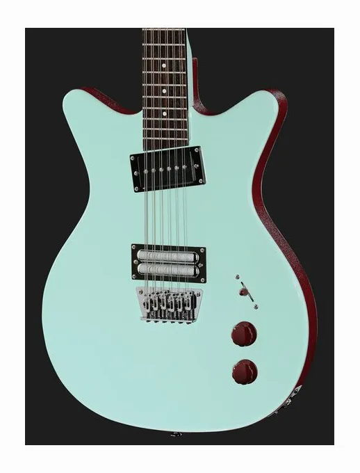 Danelectro Dan O. Cool 12 String Aqua, pickup e manopole dei controlli