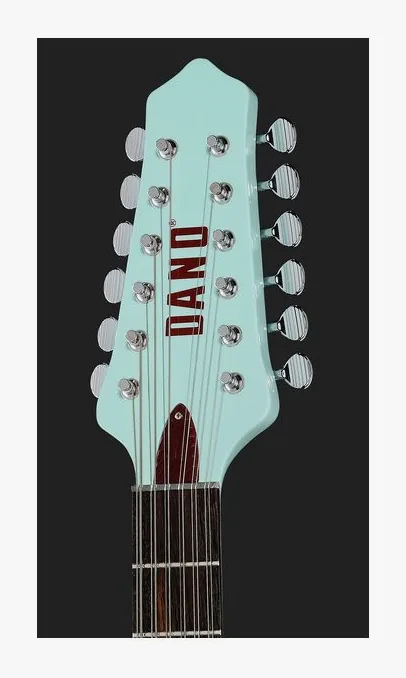 Danelectro Dan O. Cool 12 String Aqua, pickup e manopole dei controlli