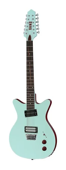 Danelectro Dan O. Cool 12 String Aqua fotografato frontalmente
