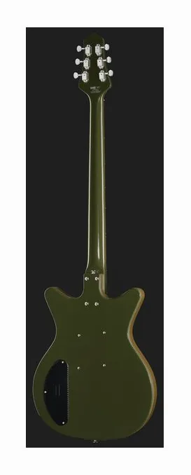 Danelectro Dan O. Cool Baritone Green, paletta con meccaniche e logo