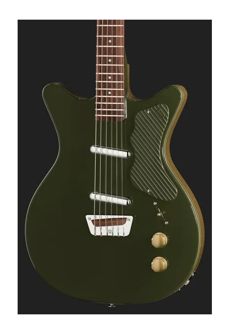 Danelectro Dan O. Cool Baritone Green, vista posteriore del corpo