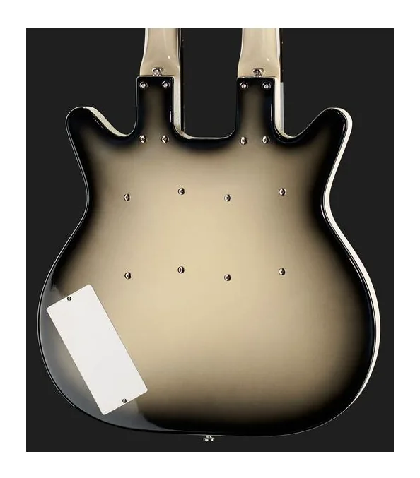 Danelectro DB604 Black Burst, curve del body viste dall'alto