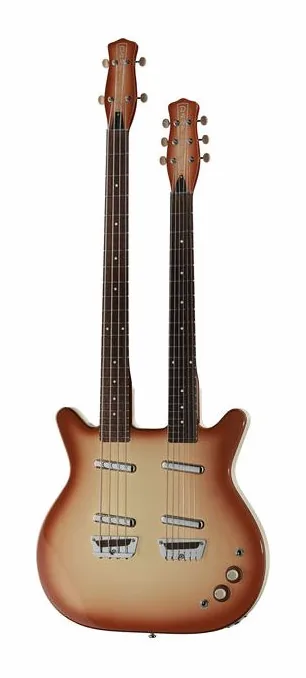 Danelectro DB604 Copper Burst fotografato frontalmente