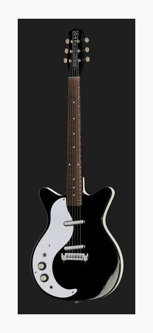 Danelectro DE 59M LH NOS+ Black, corpo e verniciatura in primo piano