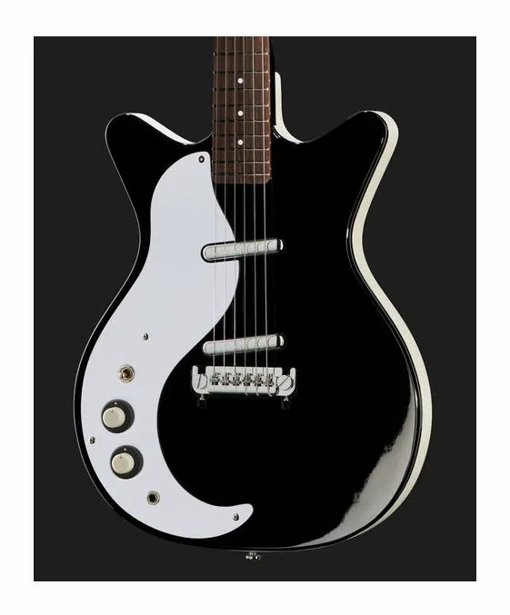 Danelectro DE 59M LH NOS+ Black, curve del body viste dall'alto