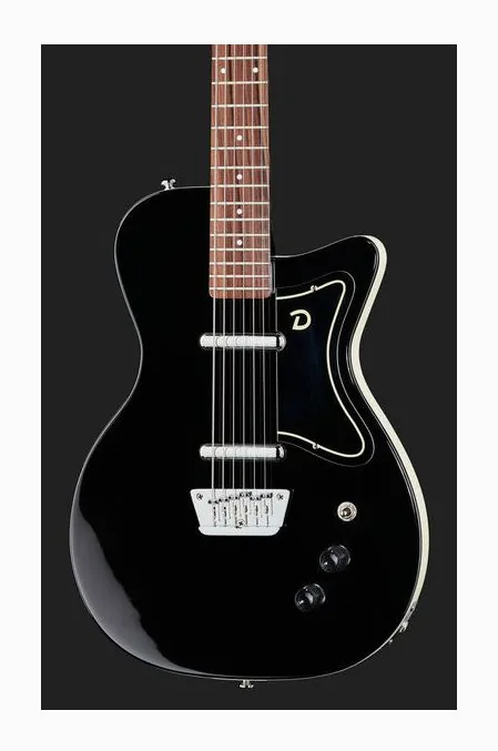Danelectro DE56 Baritone Guitar BK, pickup e manopole dei controlli