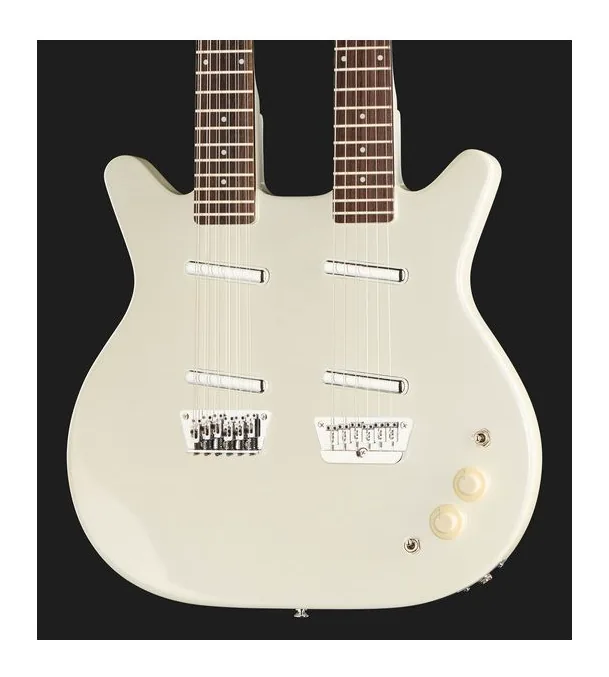 Danelectro Doubleneck 612 White, vista posteriore del corpo