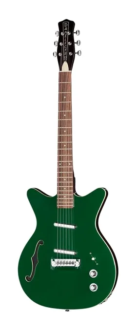 Danelectro Fifty Niner Jade Top inquadrato di fronte su sfondo neutro