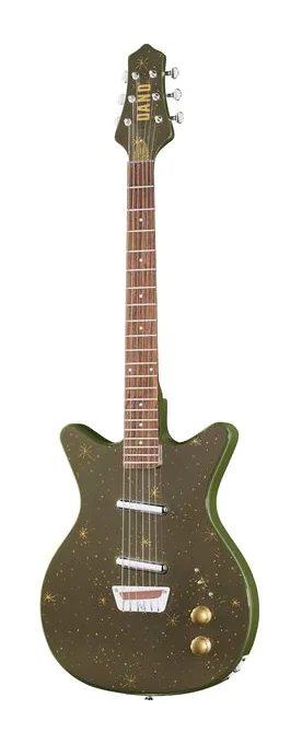 Danelectro Golden 1950's Green in primo piano frontale