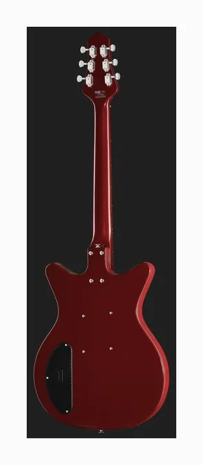 Danelectro Golden 1950's Maroon, curve del body viste dall'alto