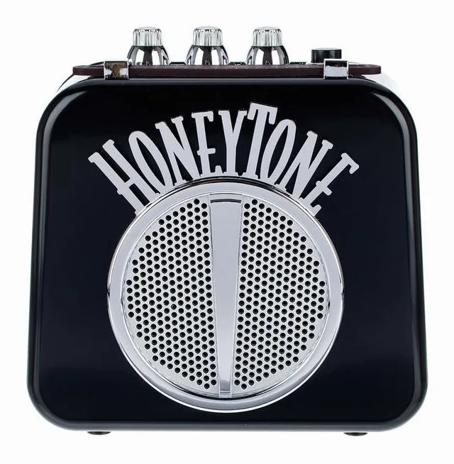 Danelectro N-10 Honeytone Mini Amp BK, pannello dei controlli in primo piano