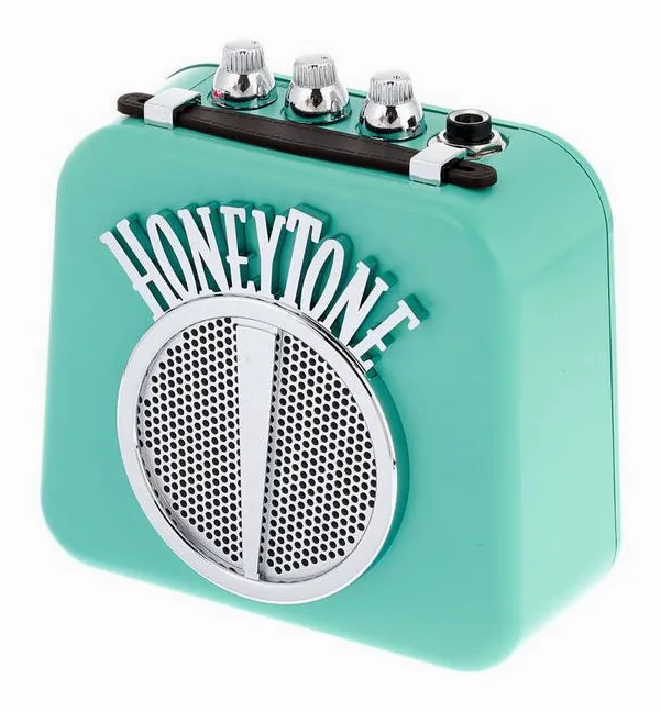 Danelectro N-10 Honeytone Mini Amp AQ in primo piano frontale