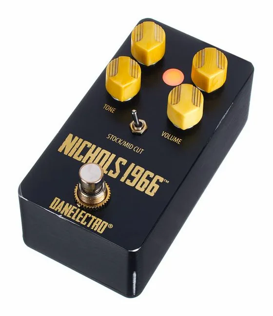 Danelectro Nichols 1966 Vint Fuzz Distor visto di fronte