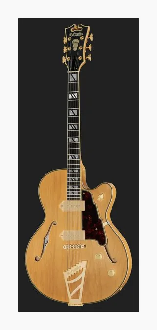 DAngelico Deluxe 59 Satin Honey, profilo laterale del corpo