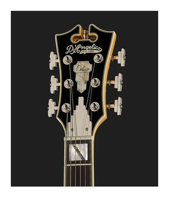 DAngelico Deluxe Atlantic Desert Gold, selettore pickup e jack di uscita