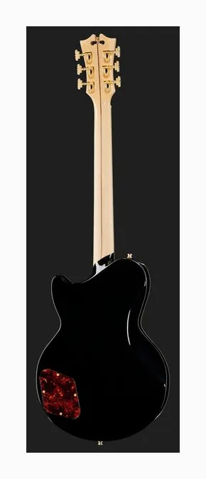 DAngelico Deluxe Atlantic Solid Black, selettore pickup e jack di uscita