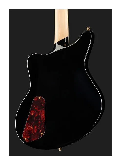 DAngelico Deluxe Bedford SH BK, corpo e verniciatura in primo piano