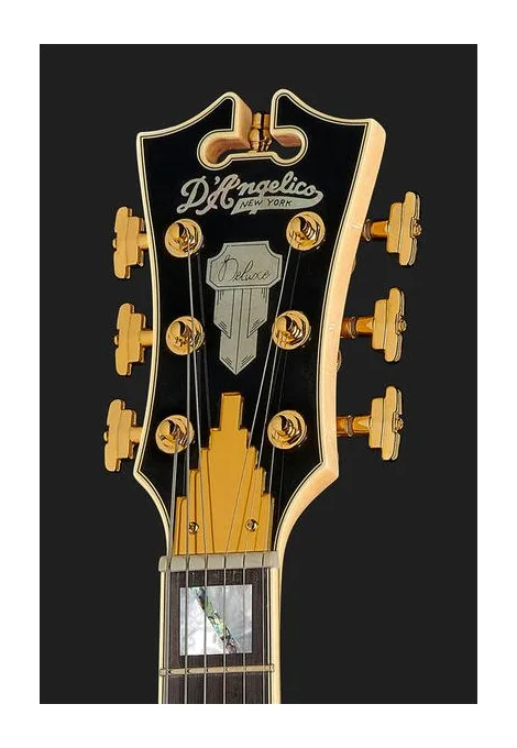DAngelico Deluxe Bedford SH BK, corpo e verniciatura in primo piano