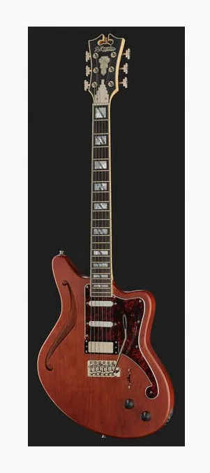 DAngelico Deluxe Bedford SH Matte Walnut, selettore pickup e jack di uscita