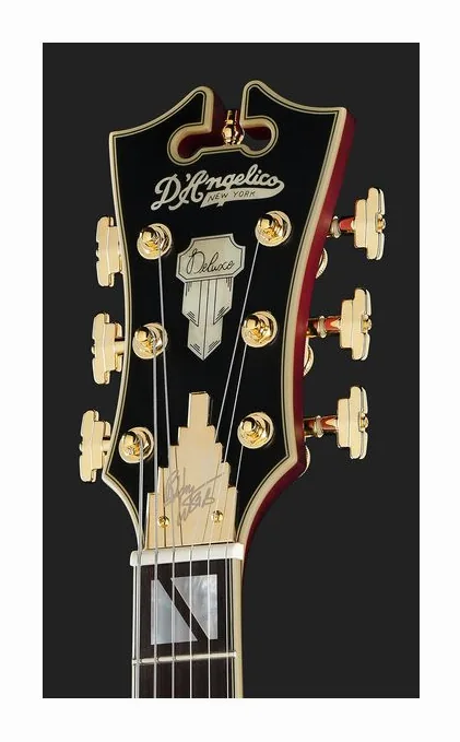 DAngelico Deluxe Bobby Weir 3 STW, corpo e verniciatura in primo piano