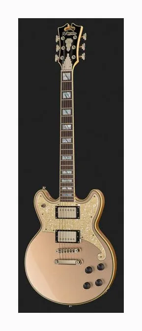 DAngelico Deluxe Brighton Desert Gold, curve del body viste dall'alto