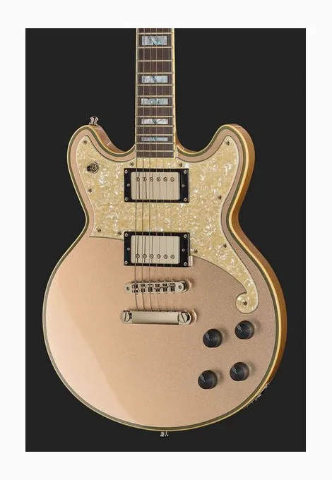 DAngelico Deluxe Brighton Desert Gold, paletta con meccaniche e logo