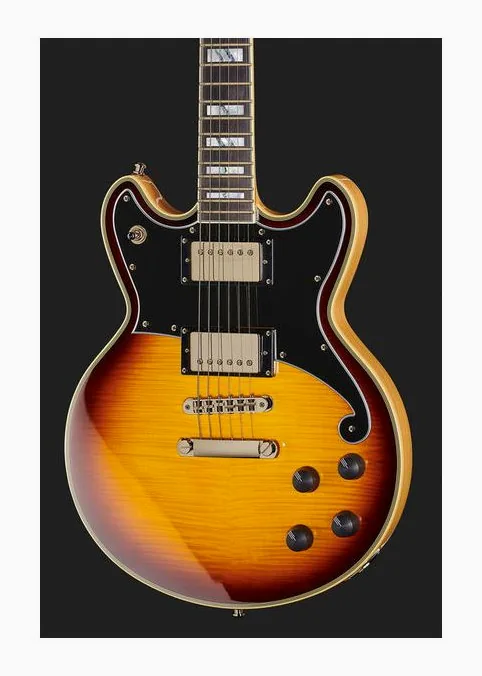 DAngelico Deluxe Brighton VSB, capotasto e prime posizioni della tastiera