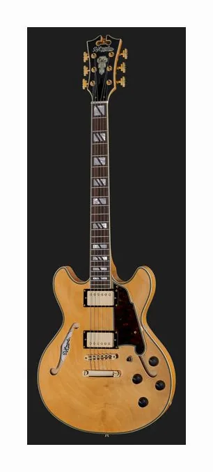 DAngelico Deluxe Mini DC Satin Honey, vista posteriore del corpo