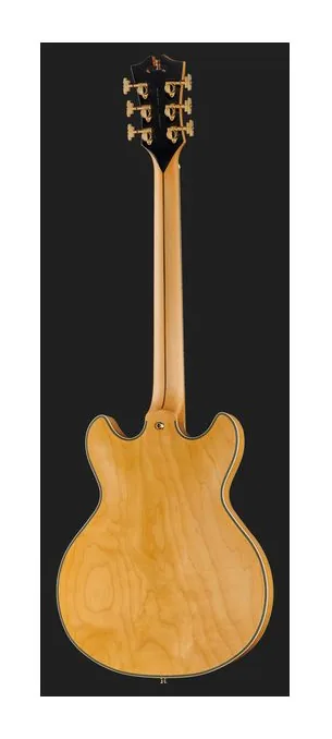 DAngelico Deluxe Mini DC Satin Honey, paletta con meccaniche e logo