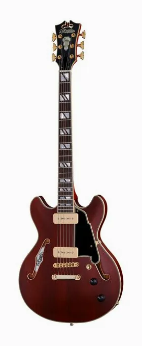 DAngelico Deluxe Mini DC Satin Trans Win in primo piano frontale